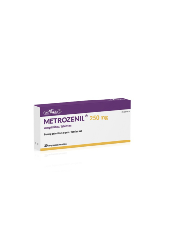 METROZENIL 250 MG PERRO/GATO 20 COMP 