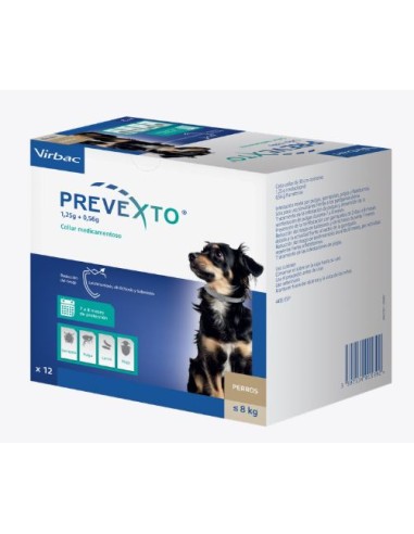 PREVEXTO PERRO < 8 KG E.C. 12 UND 