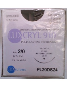 SUTURA LUXCRYL 910 POLIGLACTIN EP 3 USP 2/0 TRIAN  3/8...