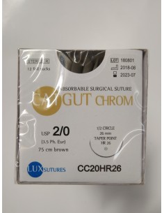 SUTURA LUXCRYL HR26 CATGUT CHROM EP 3.5  USP 2/0 CIR 26MM...