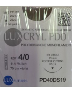 SUTURA LUXCRYL MONO POLIDOXAXONA 4/0 TRIANGULAR 3/8 CIR....