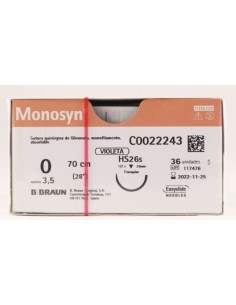 SUTURA MONOSYN VIOLET 0 HS26S 70 CM 36UDS