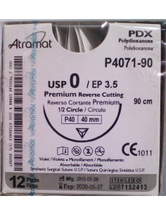 SUTURA PDX polidioxanona Abs violeta Atramat 0 aguja...