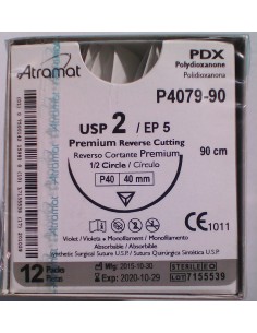 SUTURA PDX polidioxanona Abs violeta Atramat 2 aguja...