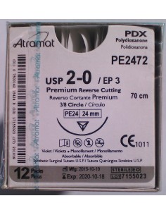 SUTURA PDX polidioxanona Abs violeta Atramat 2/0 aguja...