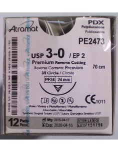 SUTURA PDX polidioxanona Abs violeta Atramat 3/0 aguja...