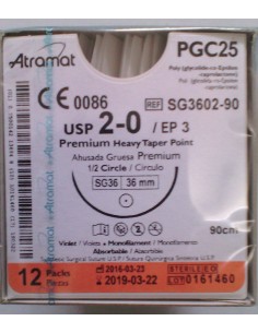SUTURA PGC25 (Polic-Ac.polig)Abs violet Atr 2/0 aguja...