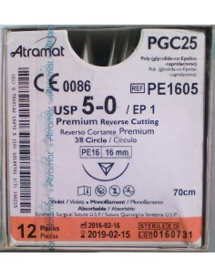 SUTURA PGC25 (Polic-Ac.polig)Abs violeta Atr 5/0 aguja...