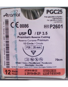 SUTURA PGC25 (Polic-Ac.polig)Abs violeta Atram 0 aguja...