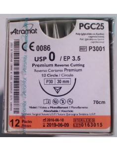 SUTURA PGC25 (Polic-Ac.polig)Abs violeta Atram 0 aguja...