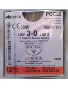 SUTURA PGC25 (Polic-Ac.polig)Abs violeta Atram 3/0 aguja...