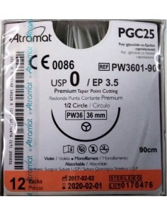SUTURA PGC25 0 Ag. Redonda Punta Cortante  (trocar) 1/2...