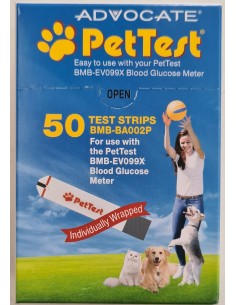 TIRAS GLUCOMETRO PETTEST 50 UDS
