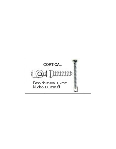 TORNILLO CORTICAL  Ø 2.0  mm X 14mm (6 und) 