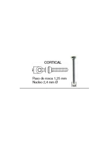 TORNILLO CORTICAL  Ø 3.5 mm x 18mm (6 und) 