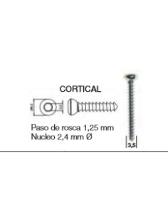 TORNILLO CORTICAL Ø 3.5 mm x 16mm (6 und) 