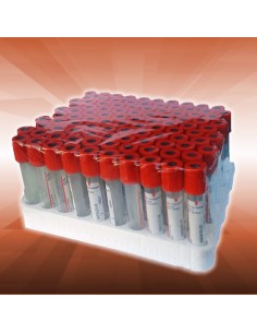 TUBO ACTIVADOR COAGULACION+GEL 4 ML 100UD ROJO AQUISEL