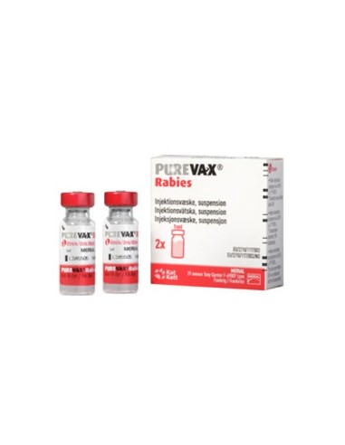 VACUNA FELINA PUREVAX RABIES 2 DOSIS VACUNA RABIA PARA GATOS