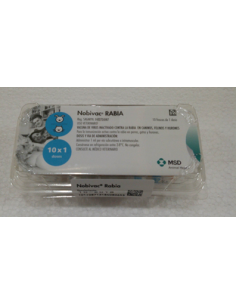 VACUNA NOBIVAC RABIA 10 viales x 1 d. 