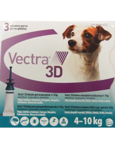 VECTRA 3D DOG 4-10 KG 3 PIP 